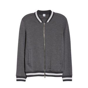 Eidos Napoli Trim Fit Heathered Wool Baseball Jacket (Slim Fit) NWT $595 (A4)